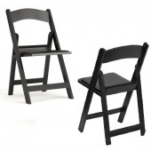 800 lb Capacity HERCULES Black Resin Folding Chair