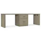 Hooker Furniture Home Office Linville Falls 96" Desk with Small File and 2 Legs