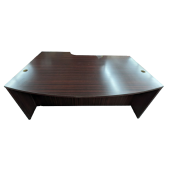 Walnut Laminate Bow Front Desk