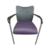 Used Guest Chair, Gray and Purple